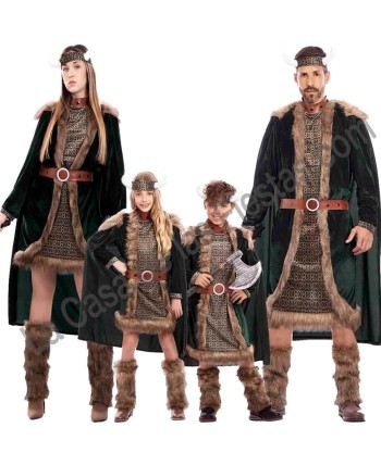 DISFRAZ GRUPO VIKINGO DECORADO