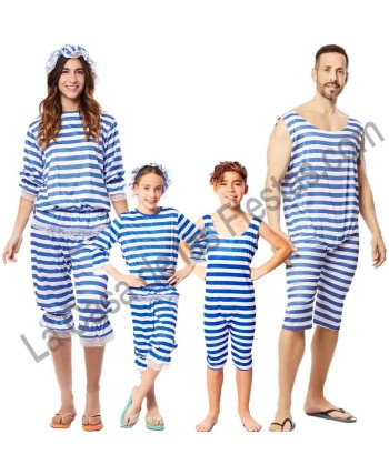 DISFRAZ GRUPO BAÑISTA AZUL