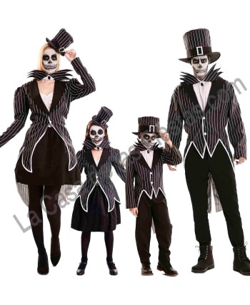 DISFRAZ GRUPO ESQUELETO ELEGANTE DISFRAZ GRUPO ESQUELETO ELEGANTE
