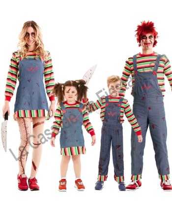 DISFRAZ GRUPO MUÑECO POSEIDO ASESINO