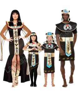 DISFRAZ GRUPO EGIPCIOS NEGROS DECORADOS