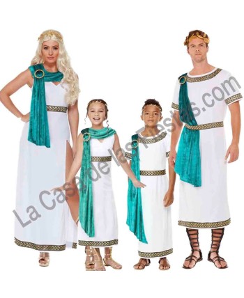 DISFRAZ GRUPO ROMANO TOGA AZUL