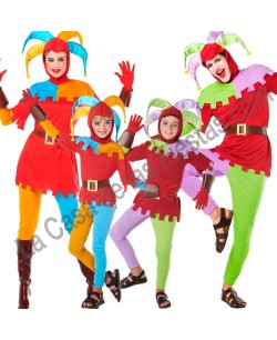 DISFRAZ GRUPO BUFONES COLORES