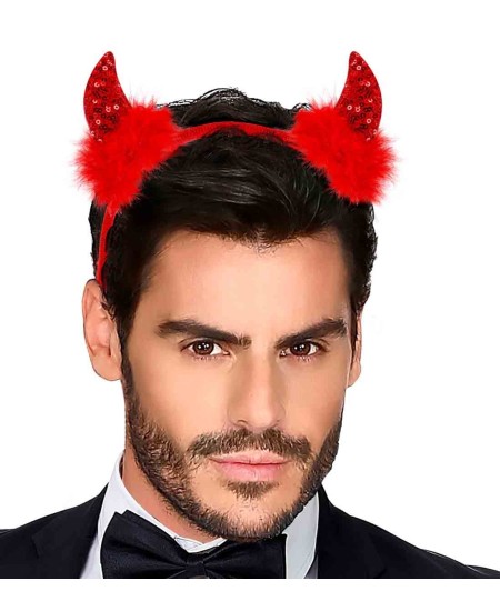 CUERNOS DEMONIO LENTEJUELAS CON MARABU