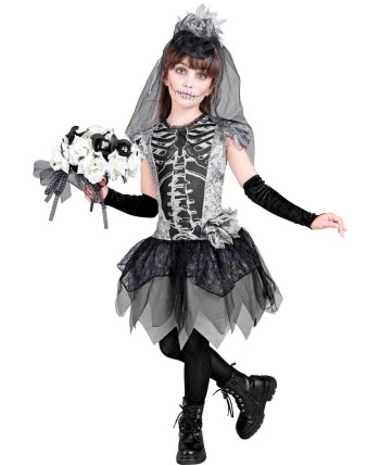 DISFRAZ DE NOVIA CADAVER INFANTIL HUESOS