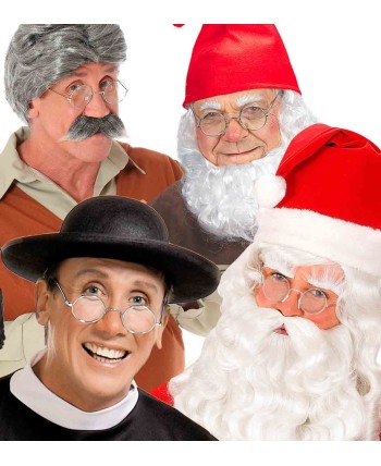 GAFAS ABUELA CON CRISTALES REDONDAS PLATEADAS