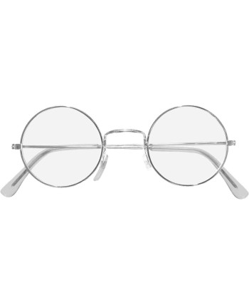 GAFAS ABUELA CON CRISTALES REDONDAS PLATEADAS