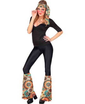 CONJUNTO HIPPIE POLAINAS Y CINTA CIRCULOS