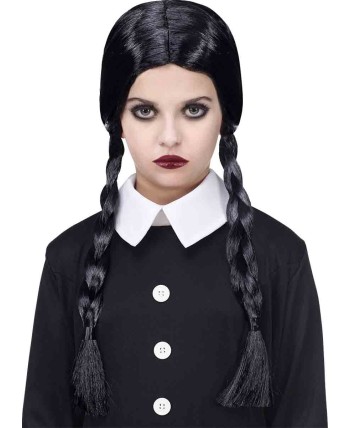 PELUCA TRENZAS NEGRAS SIN FLEQUILLO