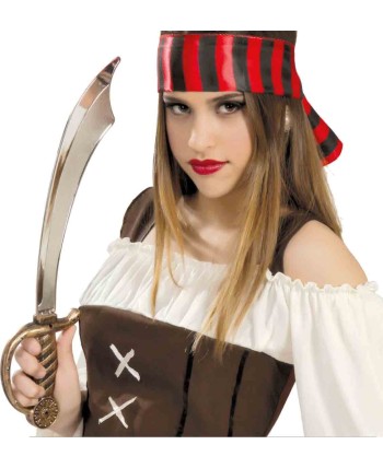 ESPADA PIRATA PUÑO DORADO DECORADO