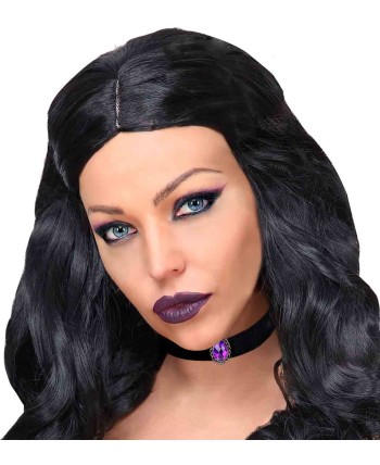 GARGANTILLA TELA PIEDRA MORADA