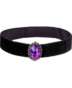 GARGANTILLA TELA PIEDRA MORADA 2