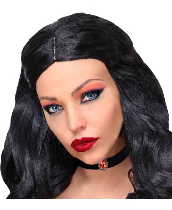 GARGANTILLA TELA PIEDRA ROJA