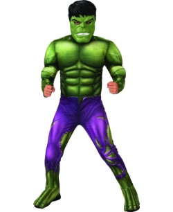 DISFRAZ DE HULK DELUXE CON CUBREBOTAS