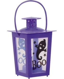 FAROL MINI CON VELA MORADO