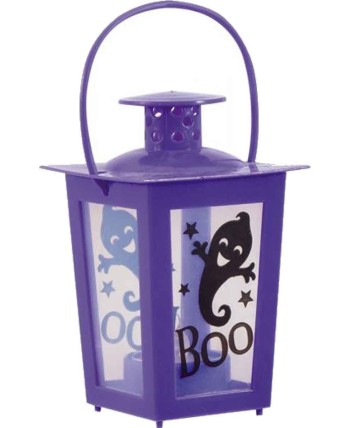 FAROL MINI CON VELA MORADO