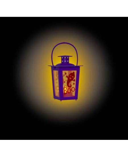 FAROL MINI CON VELA MORADO