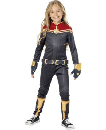 DISFRAZ DE CAPITANA MARVEL NEGRA DELUXE