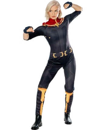 DISFRAZ DE CAPITANA MARVEL NEGRA DELUXE MUJER