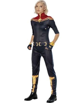 DISFRAZ DE CAPITANA MARVEL NEGRA DELUXE MUJER
