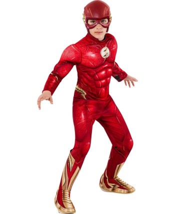 DISFRAZ DE FLASH DELUXE CON CUBREBOTAS PARA NIÑO