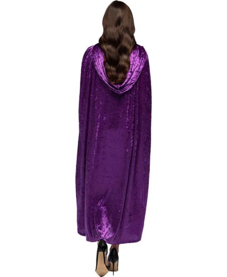 CAPA DE TERCIOPELO MORADA CON CAPUCHA