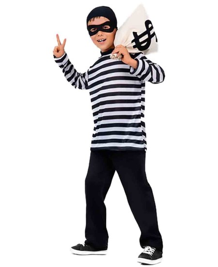 Cosplay Fiesta de máscaras para adultos Disfraz de Halloween Pareja de  bandidos Disfraz ladrón Traje de prisionero a rayas