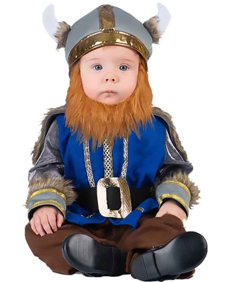 DISFRAZ DE VIKINGO CON BARBA PARA BEBE