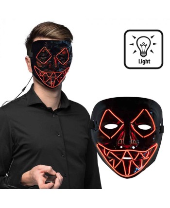 CARETA MANIACO CON LUZ NARANJA