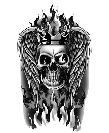TATUAJE CALAVERA CON ALAS