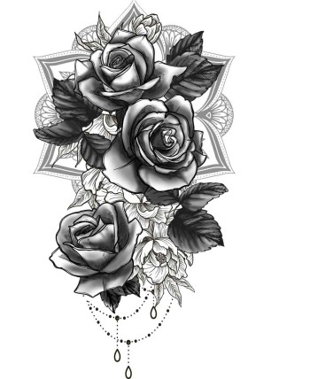TATUAJE ROSAS NEGRAS