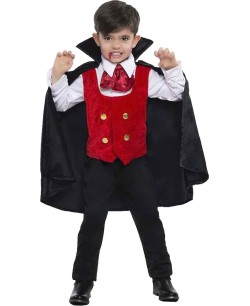 DISFRAZ DE VAMPIRO CHALECO ROJO PARA NIÑO