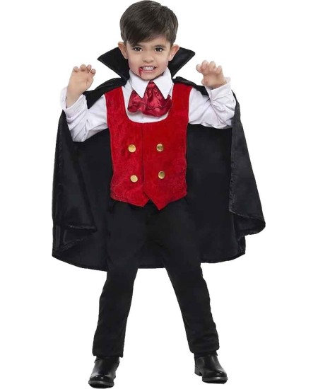 DISFRAZ DE VAMPIRO CHALECO ROJO PARA NIÑO