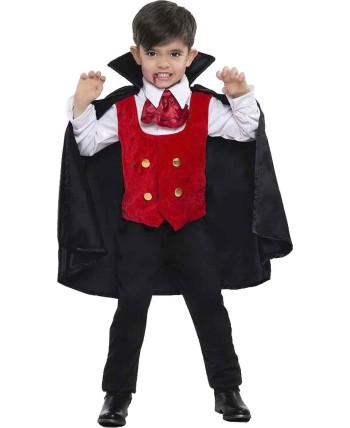 DISFRAZ DE VAMPIRO CHALECO ROJO PARA NIÑO