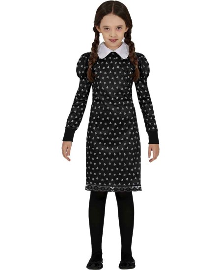 DISFRAZ DE MIERCOLES CALAVERAS BARATO PARA NIÃ‘A