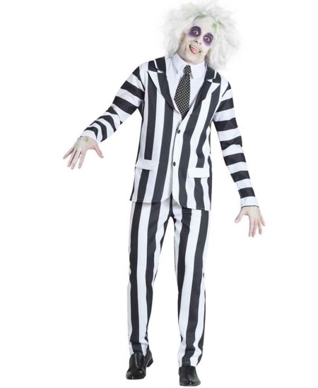 DISFRAZ DE BEETLEJUICE CORBATA TOPOS PARA HOMBRE