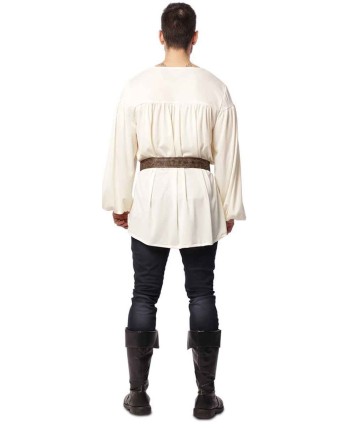 CAMISA MEDIEVAL BLANCA CON CINTURON