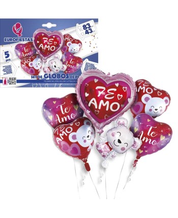 BOUQUET GLOBOS TE AMO OSITO