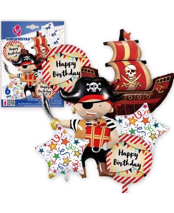 BOUQUET GLOBOS BARCO PIRATA