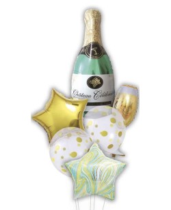 BOUQUET GLOBOS BOTELLA Y COPA CHAMPAN
