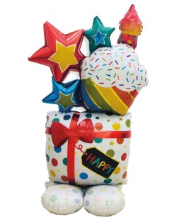 GLOBO REGALO Y CUPCAKE AIRLOONZ
