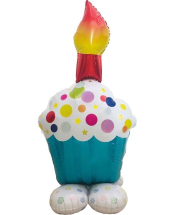 GLOBO CUPCAKE AZUL AIRLOONZ
