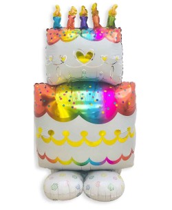 GLOBO TARTA CON VELAS AIRLOONZ