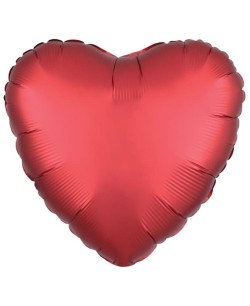 GLOBO DE HELIO CORAZON ROJO SILK