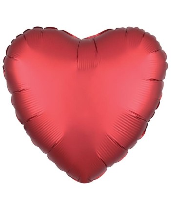 GLOBO DE HELIO CORAZON ROJO SILK