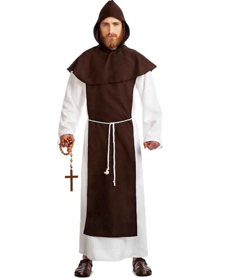 DISFRAZ DE MONJE FRANCISCANO PARA HOMBRE