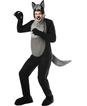 DISFRAZ DE LOBO NEGRO Y GRIS