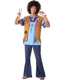 DISFRAZ DE HIPPIE HOMBRE JEANS PARA HOMBRE