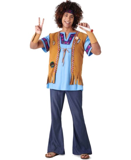 DISFRAZ DE HIPPIE HOMBRE JEANS PARA HOMBRE