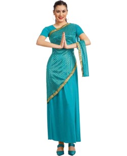DISFRAZ DE INDU BOLLYWOOD TURQUESA PARA MUJER